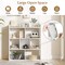 Costway 1/2 PCS 7-cube Bookcase Open Storage Shelf with Anti-tipping Kits for Living Room White/Black/Natural